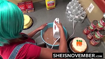 Caught My Little Ebony Step Sister In The Kitchen And Fucked Her Cute Mouth And Pussy Doggystyle, Innocent Spinner Sheisnovember Pounded By Her Aggresive Brother Horny For Big Titties, Nipples, And Blowjob, Family Fauxcest by Msnovember